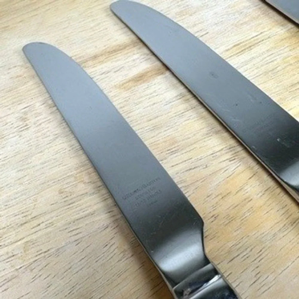 REED & BARTON‎ CRESCENDO II Stainless 18/10 3 Dinner Knives Butter Knives